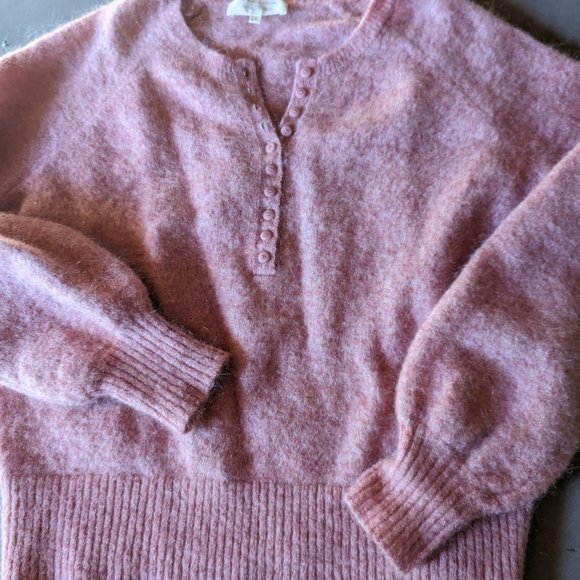 Sezane Pink Crew Neck Sweater - Picture 7 of 16